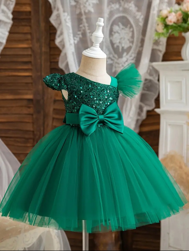 VESTIDO LENTEJUELAS VERDES