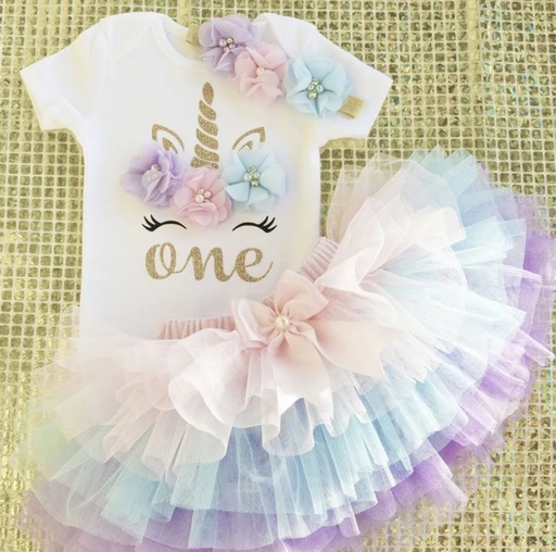 Conjunto: Unicornio dorado